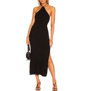Free People Beach Black Knit Halter Sweater Dress